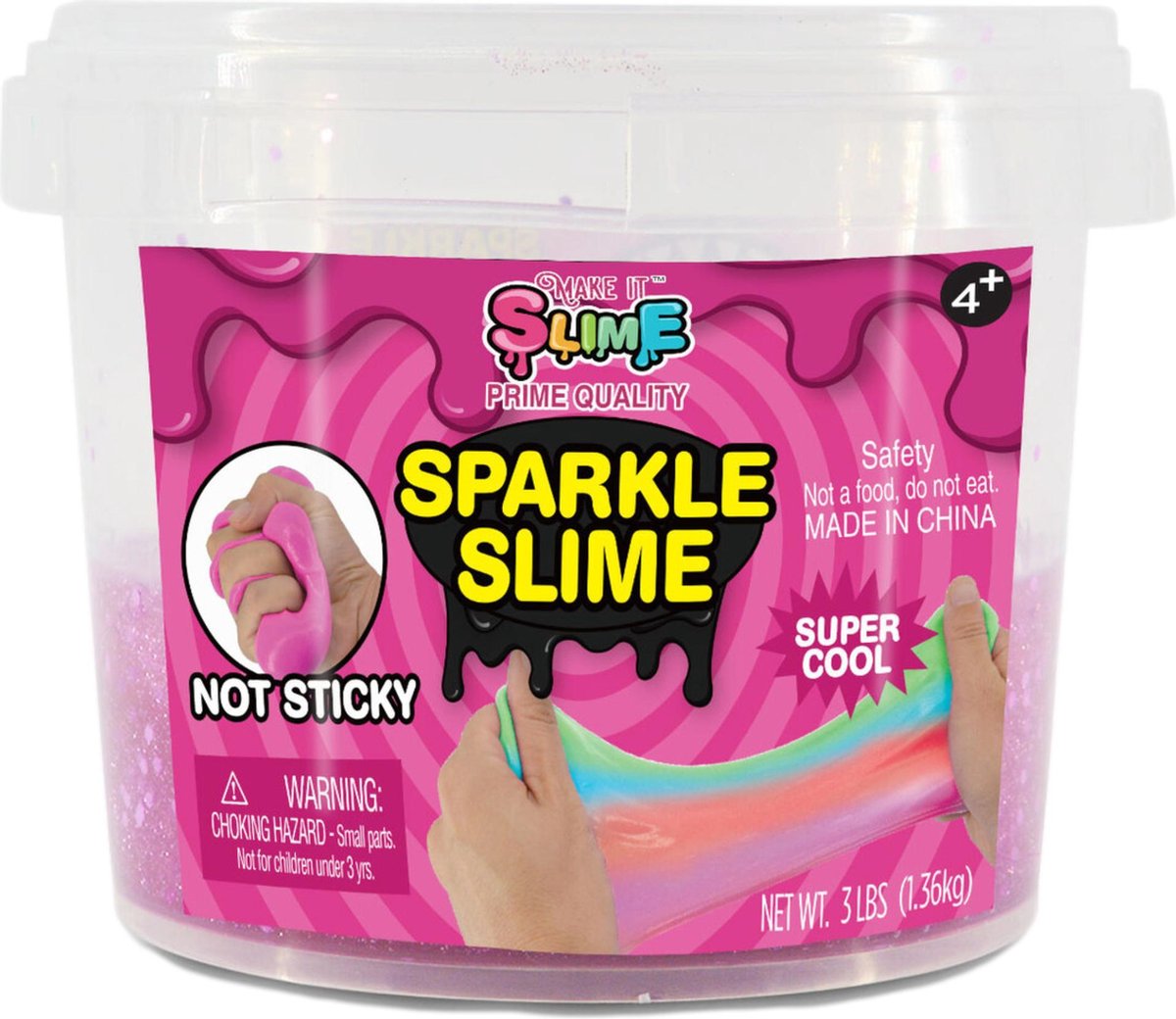 Slimey’Z Sparkle Slijm – 1,5 KG - Roze - Slime – Slijm Maken – Slijm Pakket